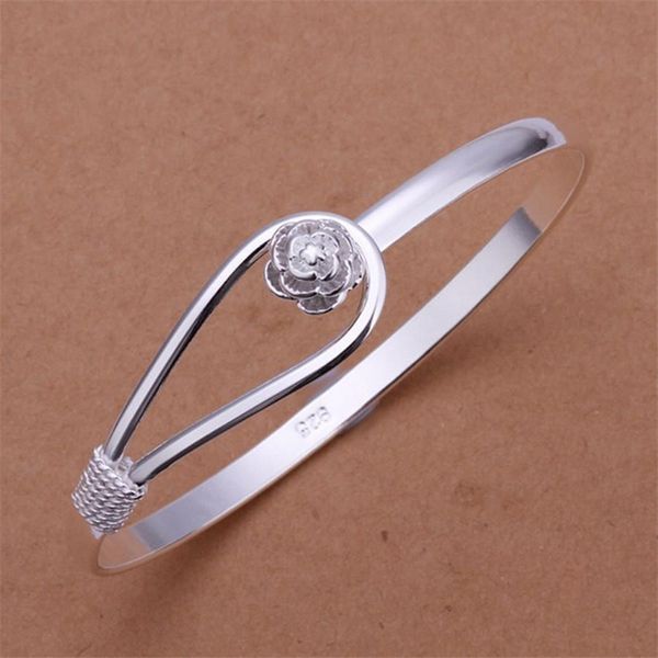 new factory direct special valentine's gift silver color jewelry fashion women flower bangle bracelets wedding b179 h bbymcv, Black
new factory direct special valentine's gift silver color jewelry fashion women flower bangle bracelets wedding b179 h bbymcv, Black
