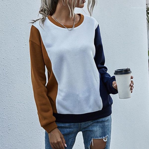 2021 women's fashion color-blocking patchwork loose long sleeve sweatshirt pullover woman sweatshirts sudaderas de mujer e11, Black
2021 women's fashion color-blocking patchwork loose long sleeve sweatshirt pullover woman sweatshirts sudaderas de mujer e11, Black
