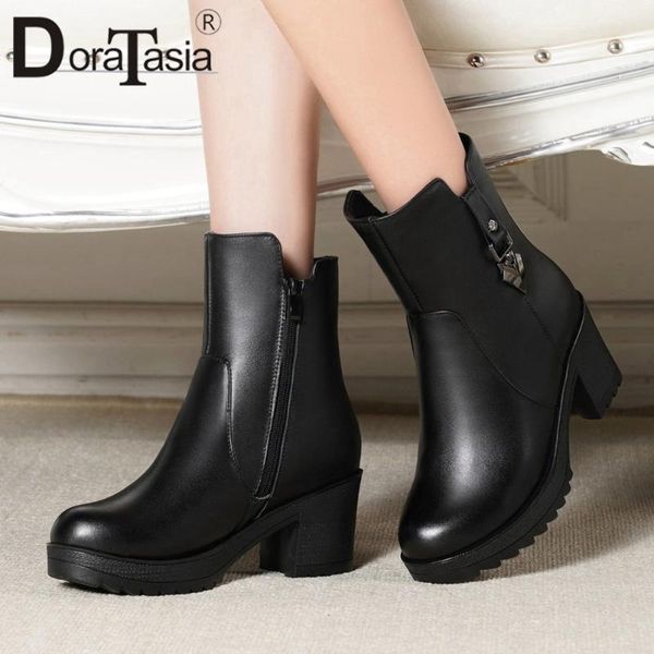 boots doratasia fashion female winter snow daily outdoor women platform thick high heels plush zip ankle shoes woman, Black
boots doratasia fashion female winter snow daily outdoor women platform thick high heels plush zip ankle shoes woman, Black