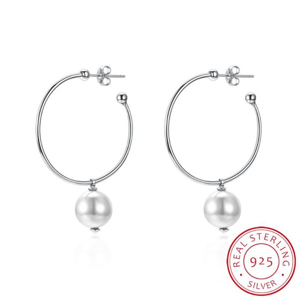 inalis 925 sterling silver wedding women's pearl hoop earrings fashion jewelry for women for a girl, Golden;silver
inalis 925 sterling silver wedding women's pearl hoop earrings fashion jewelry for women for a girl, Golden;silver