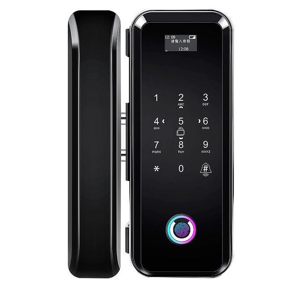 biometric fingerprint lock security intelligent lock wifi app rfid smart unlock glass door digital lock