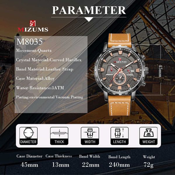 mizums luxury watch brand men military sports watches men's quartz date clock man casual leather wrist watch relogio masculino, Silver
mizums luxury watch brand men military sports watches men's quartz date clock man casual leather wrist watch relogio masculino, Silver