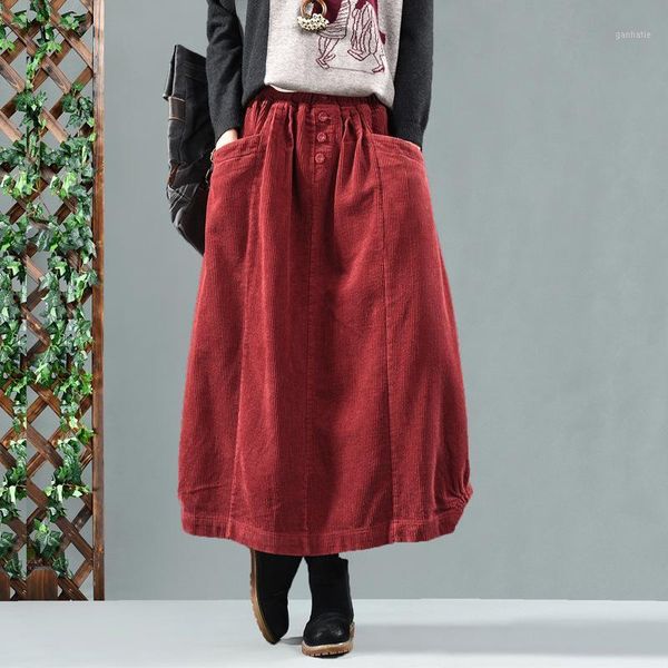corduroy skirt women autumn winter big size elastic waist loose pocket button skirt padded thicken all-match warm casual1, Black
corduroy skirt women autumn winter big size elastic waist loose pocket button skirt padded thicken all-match warm casual1, Black