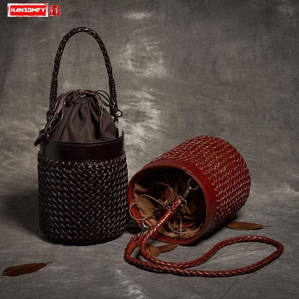 hand-woven women bucket messenger bag fashion female handbags genuine leather retro ladies shoulder bags first layer cowhide
hand-woven women bucket messenger bag fashion female handbags genuine leather retro ladies shoulder bags first layer cowhide