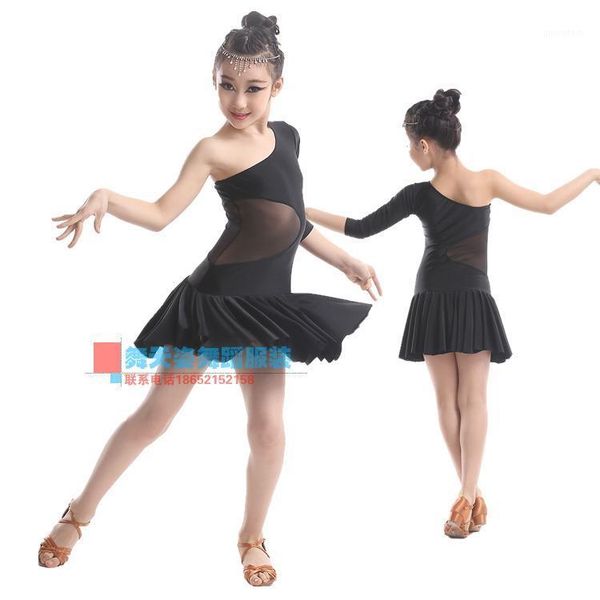 stage wear child latin dance costume single sleeves milk silk children dress for exercise dresses1, Black;red
stage wear child latin dance costume single sleeves milk silk children dress for exercise dresses1, Black;red