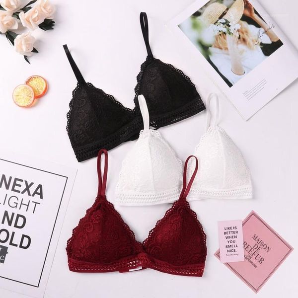bras women bralette french style lace bra girls triangle cup lingerie deep v wireless underwear soft thin seamless bra1, Red;black
bras women bralette french style lace bra girls triangle cup lingerie deep v wireless underwear soft thin seamless bra1, Red;black