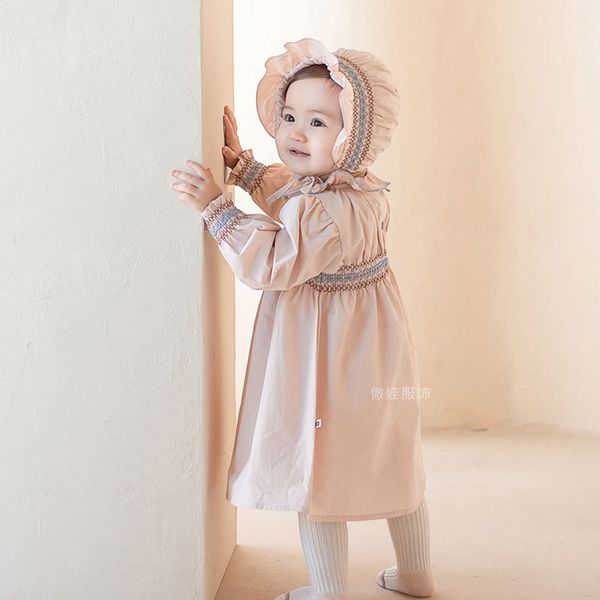 baby girl smocked dresses infant smocking handmade frocks kids boutiques princess clothing childen cotton smock dress + hat lj201223, Red;yellow
baby girl smocked dresses infant smocking handmade frocks kids boutiques princess clothing childen cotton smock dress + hat lj201223, Red;yellow