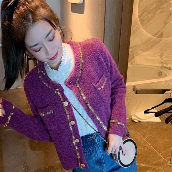 2020 autumn and winter temperament korean women's round neck loose-fitting woolen coat sweater lady sweet style coat fashion size, Black
2020 autumn and winter temperament korean women's round neck loose-fitting woolen coat sweater lady sweet style coat fashion size, Black