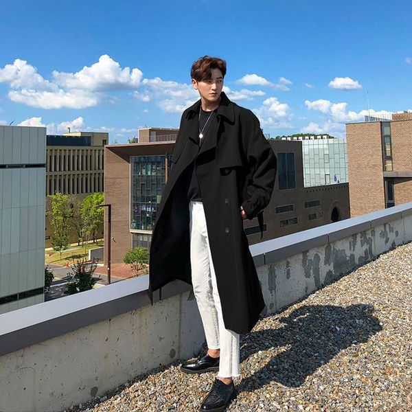 casual loose trench korean style fashion harajuku cardigan winter oversized long sleeve trench moda hombre men's clothing db60fy, Tan;black
casual loose trench korean style fashion harajuku cardigan winter oversized long sleeve trench moda hombre men's clothing db60fy, Tan;black