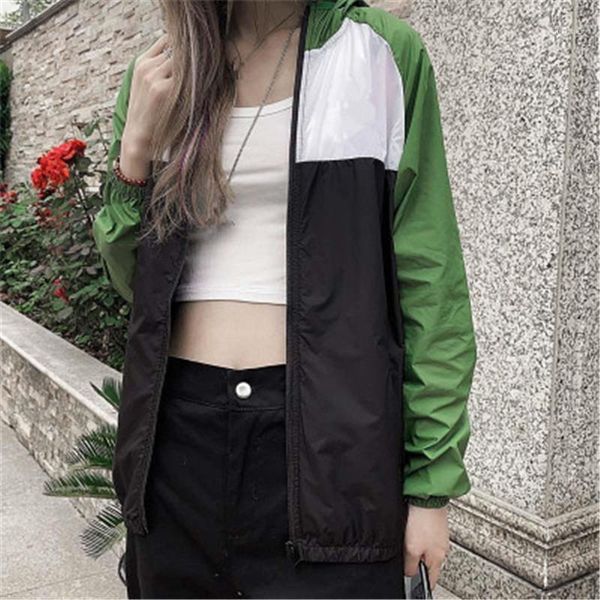 female zipper loose patchwork hooded jacket ladies colorblocked jackets spring autumn fashion casual sun protection coats designer, Black;brown
female zipper loose patchwork hooded jacket ladies colorblocked jackets spring autumn fashion casual sun protection coats designer, Black;brown