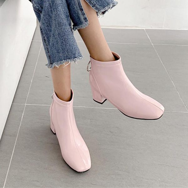 black pu leatehr short combat boots chunky middle heel autumn women zipper martin boots ankle for women
black pu leatehr short combat boots chunky middle heel autumn women zipper martin boots ankle for women