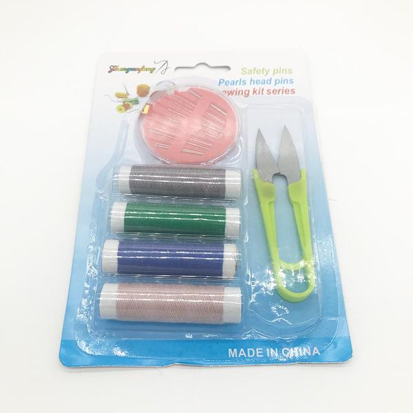 sewing notions & tools handwork tool 6pcs in set kit 4pcs threads 1pcs needle box with 10pcs needles scissors for, Black
sewing notions & tools handwork tool 6pcs in set kit 4pcs threads 1pcs needle box with 10pcs needles scissors for, Black