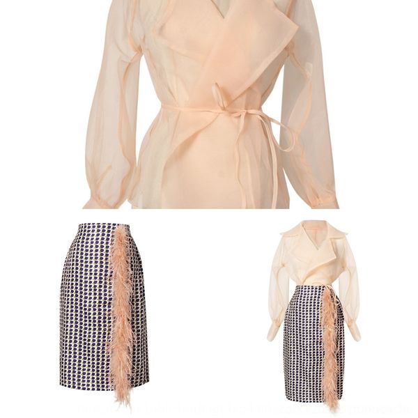 cc5he fashion skirt big lapel coat perspective chiffon suit feather tassel side slit with two piece set split skirt suit coat bandage nuwwc, Gray
cc5he fashion skirt big lapel coat perspective chiffon suit feather tassel side slit with two piece set split skirt suit coat bandage nuwwc, Gray