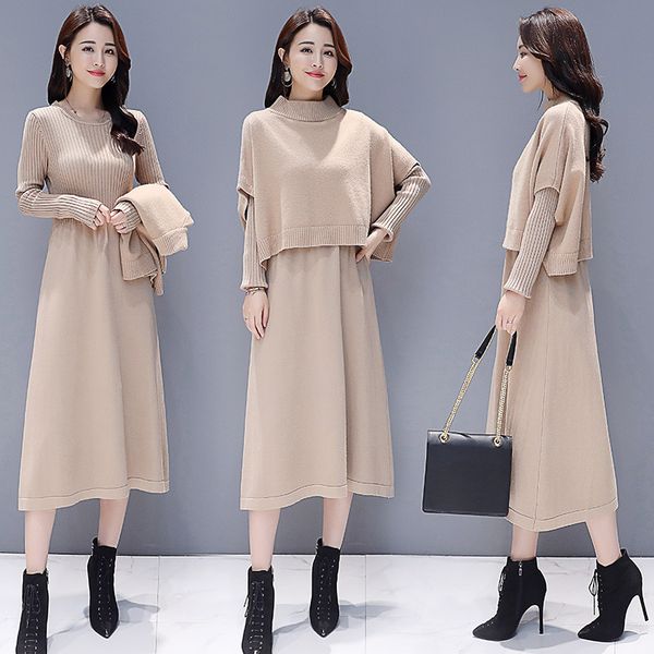 autumn and winter foreign style suit skirt 2020 new women's clothing early autumn temperament long sleeve knitted dress two piece set
autumn and winter foreign style suit skirt 2020 new women's clothing early autumn temperament long sleeve knitted dress two piece set