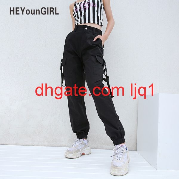 heyoungirl streetwear casual joggers black women cargo pants capri high waist loose female trousers korean style ladies pants, Black;white
heyoungirl streetwear casual joggers black women cargo pants capri high waist loose female trousers korean style ladies pants, Black;white