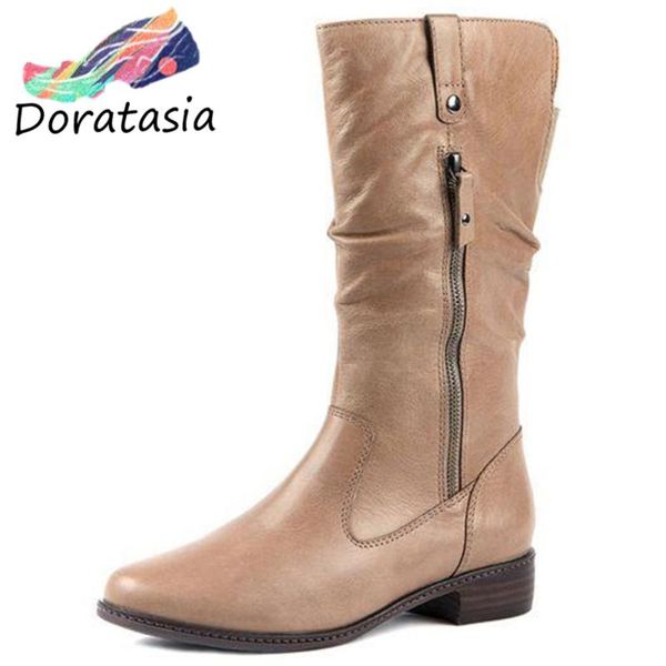 doratasia low heel mid-calf shoes 2020 autumn concise office boots women elegant pleated boots, Black
doratasia low heel mid-calf shoes 2020 autumn concise office boots women elegant pleated boots, Black