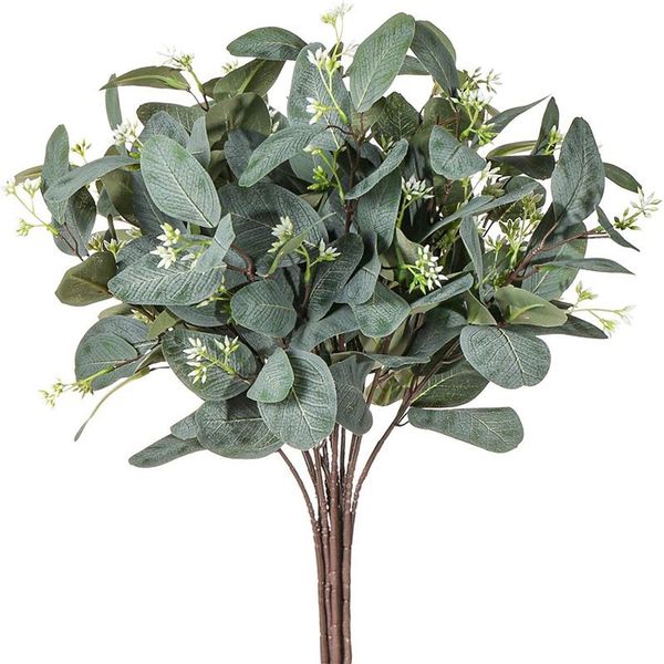 eucalyptus stems 8pcs silk seeded greenery leaves real contact leaf fake eucalyptus branches sprigs for wedding 
eucalyptus stems 8pcs silk seeded greenery leaves real contact leaf fake eucalyptus branches sprigs for wedding