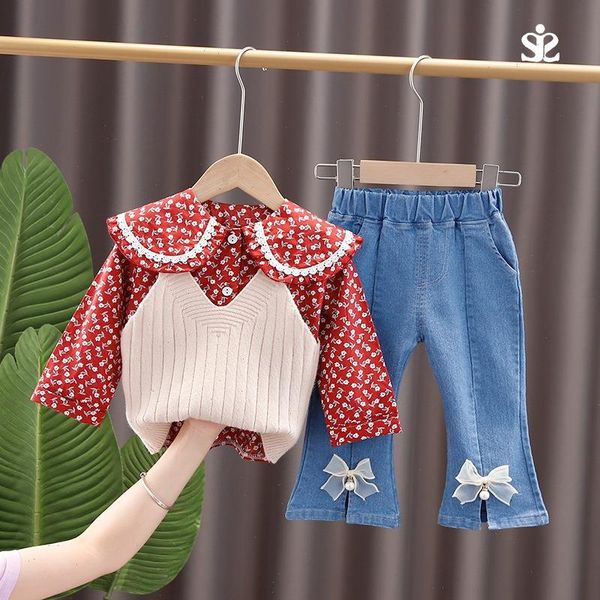 cute baby girl clothes set autumn sweet doll collar long sleeve sweater vest floral puff infant girls 3pcs, White
cute baby girl clothes set autumn sweet doll collar long sleeve sweater vest floral puff infant girls 3pcs, White
