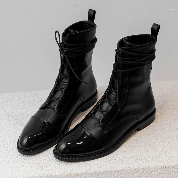 boots women vintage ankle women's fashion lace up ladies comfort woman genuine leather platform casual female shoes autumn1, Black
boots women vintage ankle women's fashion lace up ladies comfort woman genuine leather platform casual female shoes autumn1, Black