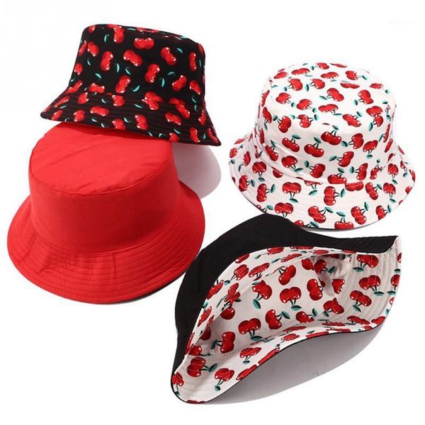 cloches men women bucket hats outdoor hat two side cherry print beach packable protection reversible cotton blend soft cute1
cloches men women bucket hats outdoor hat two side cherry print beach packable protection reversible cotton blend soft cute1