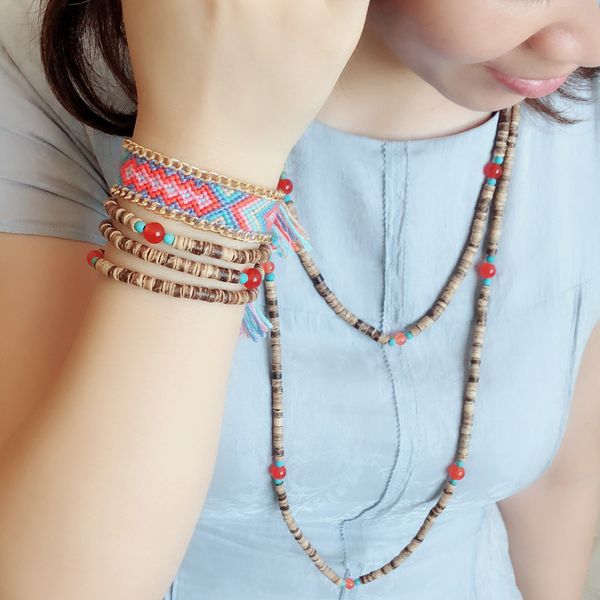exotic nepal diy coconut shell beads bracelet female bohemia multi-layer bracelet necklace dual-purpose set, Black
exotic nepal diy coconut shell beads bracelet female bohemia multi-layer bracelet necklace dual-purpose set, Black