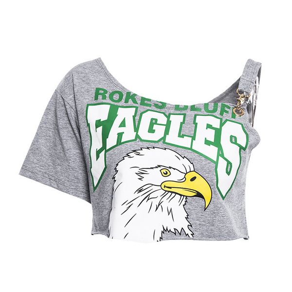 2021 new summer elegant single irregular court shoulder t-shirt women standard eagle short tis iblp, White
2021 new summer elegant single irregular court shoulder t-shirt women standard eagle short tis iblp, White