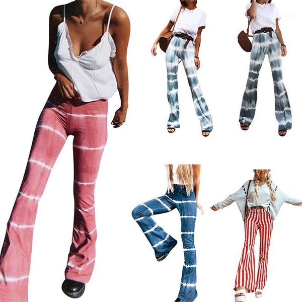 women's flared pants high-waist trousers stripes casual loose slimming pants summer bottoms1, Black;white
women's flared pants high-waist trousers stripes casual loose slimming pants summer bottoms1, Black;white