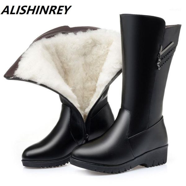 alishinrey winter boots wool fur inside warm shoes women wedges heels genuine leather shoes platform snow boots footwear botas1, Black
alishinrey winter boots wool fur inside warm shoes women wedges heels genuine leather shoes platform snow boots footwear botas1, Black