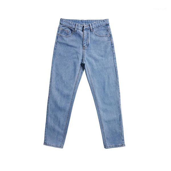 denim jeans men moderate waist haren ankle-length pants jeans vintage streetwear boyfriend straight full length trousers male1, Blue
denim jeans men moderate waist haren ankle-length pants jeans vintage streetwear boyfriend straight full length trousers male1, Blue