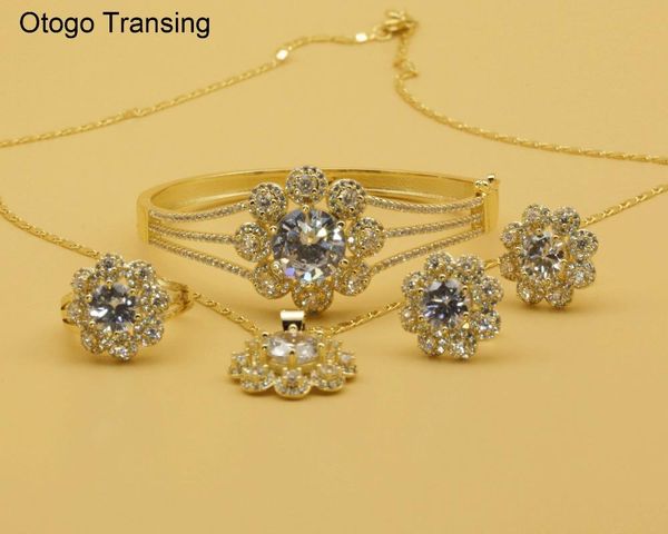 Otogo Transing 2021 Party Gold Color Jewelry Set Charm Women Fashion White Crystal Ring Earrings Necklace Bracelet Mark-SET208, Silver
Otogo Transing 2021 Party Gold Color Jewelry Set Charm Women Fashion White Crystal Ring Earrings Necklace Bracelet Mark-SET208, Silver