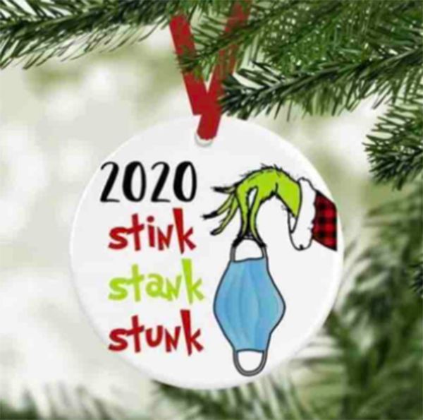 2020 stink stank stunk christmas party decoration santa claus with face mask hanging pendant gift christmas tree personalized ornament
2020 stink stank stunk christmas party decoration santa claus with face mask hanging pendant gift christmas tree personalized ornament