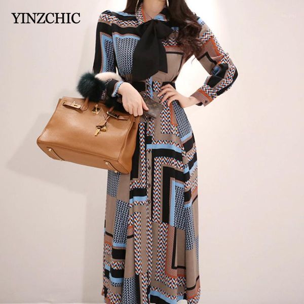 elegant woman chiffon print dress slim a-line mid dress for woman spring new casual dresses1, Black;gray 
elegant woman chiffon print dress slim a-line mid dress for woman spring new casual dresses1, Black;gray