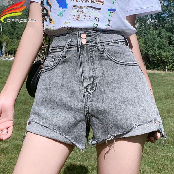 women's shorts street wear gray high waist wide leg denim women 2021 crimping jean summer korean style short femme, White;black
women's shorts street wear gray high waist wide leg denim women 2021 crimping jean summer korean style short femme, White;black