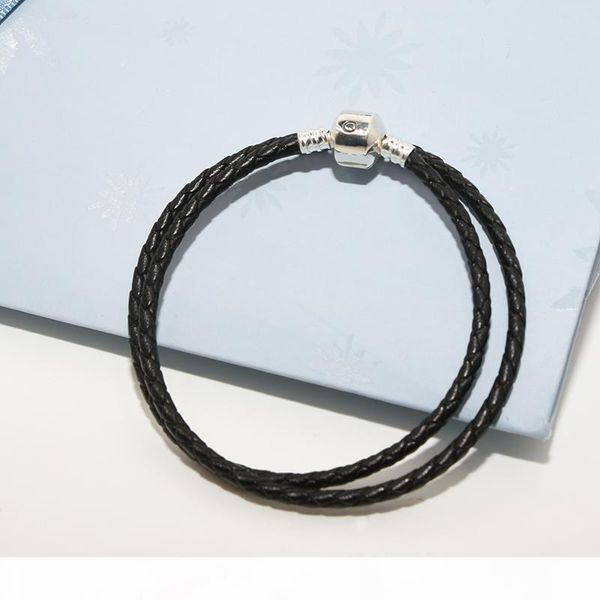 men's double layer black leather rope hand chain bracelet original box for pandora 925 silver charms bracelet gift jewelry for men, Golden;silver
men's double layer black leather rope hand chain bracelet original box for pandora 925 silver charms bracelet gift jewelry for men, Golden;silver