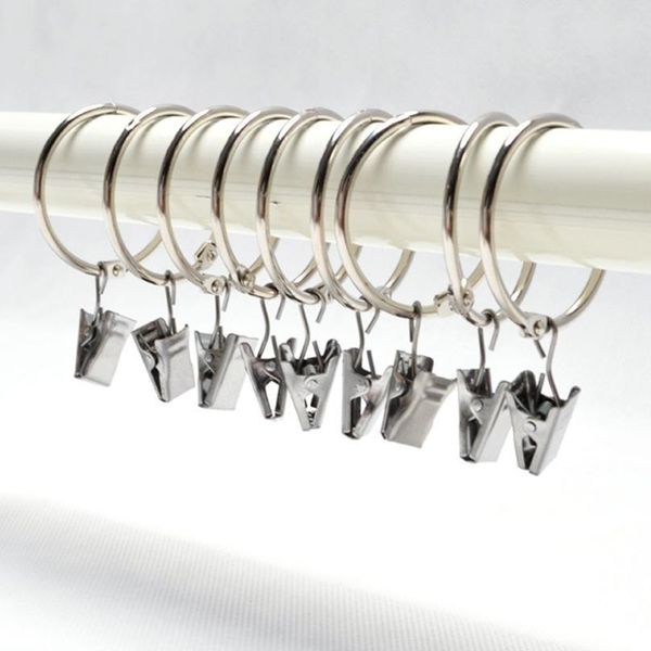 10 pcs/set durable circle shaped curtain rings with clips shower bath hooks silver color metal curtai bbyztl
10 pcs/set durable circle shaped curtain rings with clips shower bath hooks silver color metal curtai bbyztl
