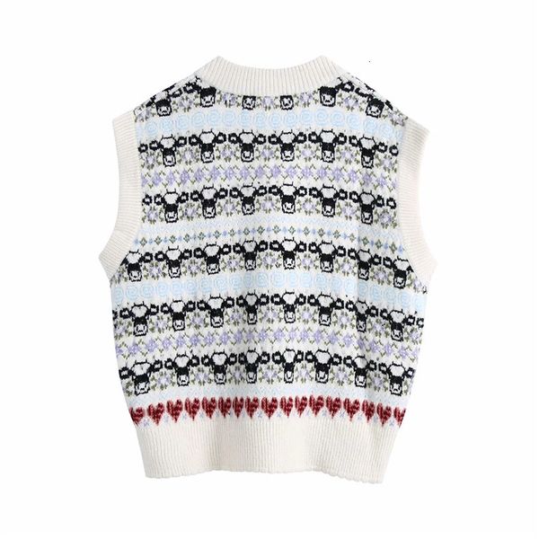 2021 floral jcaquard white knitting vest woman new year women winter v neck sleeveless sweater preppy pullover 0d87, White;black
2021 floral jcaquard white knitting vest woman new year women winter v neck sleeveless sweater preppy pullover 0d87, White;black