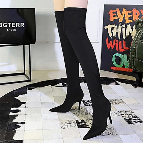 boots women pointed nightclub over-the-knee high-heeled wineglass slimming flock female, Black
boots women pointed nightclub over-the-knee high-heeled wineglass slimming flock female, Black