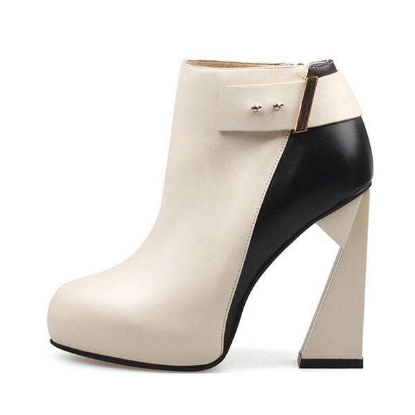 strange heel ankle boots for women mixed color 12cm high heel shoes woman autumn botas mujer ladies platform pumps, Black
strange heel ankle boots for women mixed color 12cm high heel shoes woman autumn botas mujer ladies platform pumps, Black