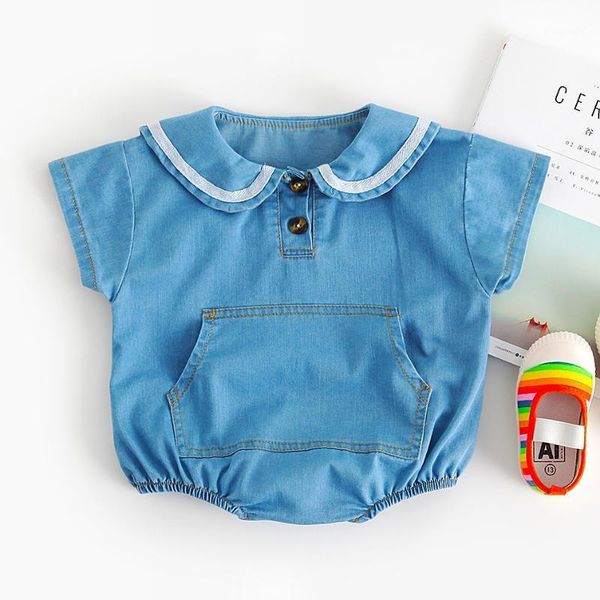 jumpsuits baby cowboy bodysuit 0-2 year old 2021 summer boy and girl navy collar big pocket short sleeve bodysuit1, Blue
jumpsuits baby cowboy bodysuit 0-2 year old 2021 summer boy and girl navy collar big pocket short sleeve bodysuit1, Blue