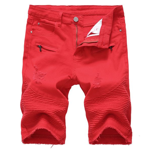 men's pleated jeans shorts capris stretch straight motorcycle pants candy color, Blue
men's pleated jeans shorts capris stretch straight motorcycle pants candy color, Blue
