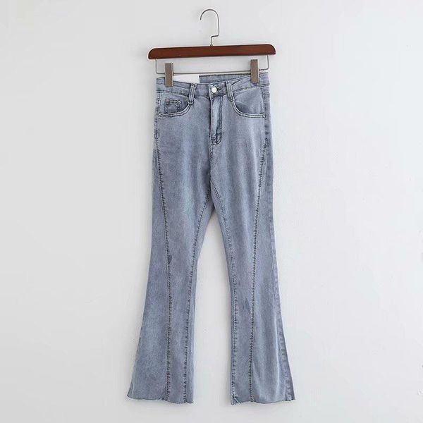 popular new qq50-8522 european and american fashion splicing high elastic waist flared jeans1, Blue
popular new qq50-8522 european and american fashion splicing high elastic waist flared jeans1, Blue