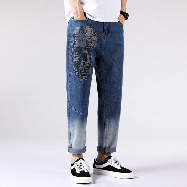 straight jeans men's autumn and winter new hong kong wind trend loose hundred casual nine-point wide leg, Blue
straight jeans men's autumn and winter new hong kong wind trend loose hundred casual nine-point wide leg, Blue