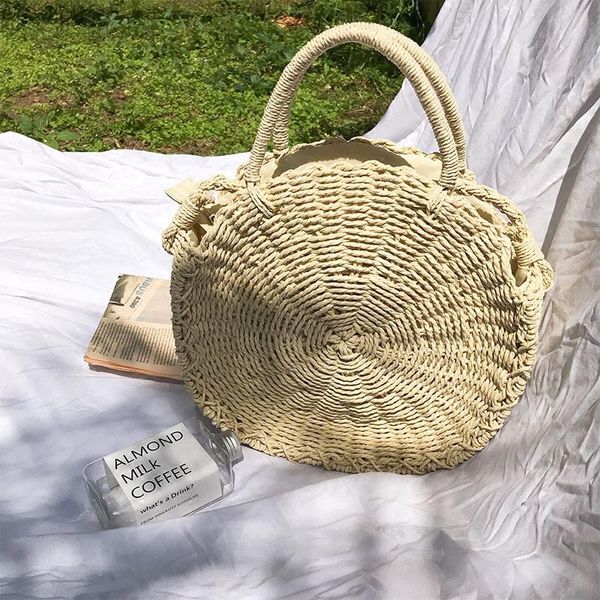 vintage rattan woven straw round zipper handbags women sling shoulder bag casual beach crossbody messenger totes
vintage rattan woven straw round zipper handbags women sling shoulder bag casual beach crossbody messenger totes