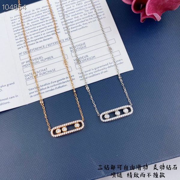 luxury classic brand designer s925 sterling silver three movable crystal hollow square pendant necklace for women jewelry
luxury classic brand designer s925 sterling silver three movable crystal hollow square pendant necklace for women jewelry