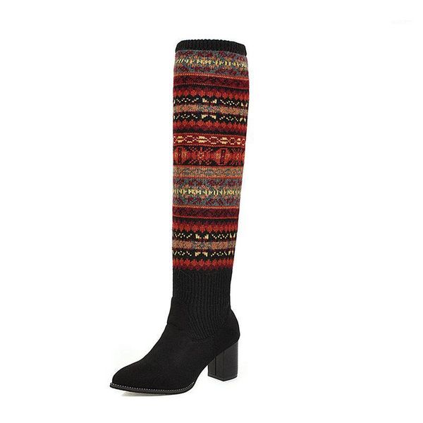mixed colors socks boots women over the knee high boots plus size high heeled shoes woman autumn winter warm long1, Black
mixed colors socks boots women over the knee high boots plus size high heeled shoes woman autumn winter warm long1, Black
