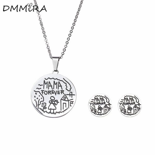 New Arrivl Women Mother Color Stainless Steel Letter MaMa Forever Like Necklace Earrings Jewelry Sets for Mother Gift, Silver
New Arrivl Women Mother Color Stainless Steel Letter MaMa Forever Like Necklace Earrings Jewelry Sets for Mother Gift, Silver