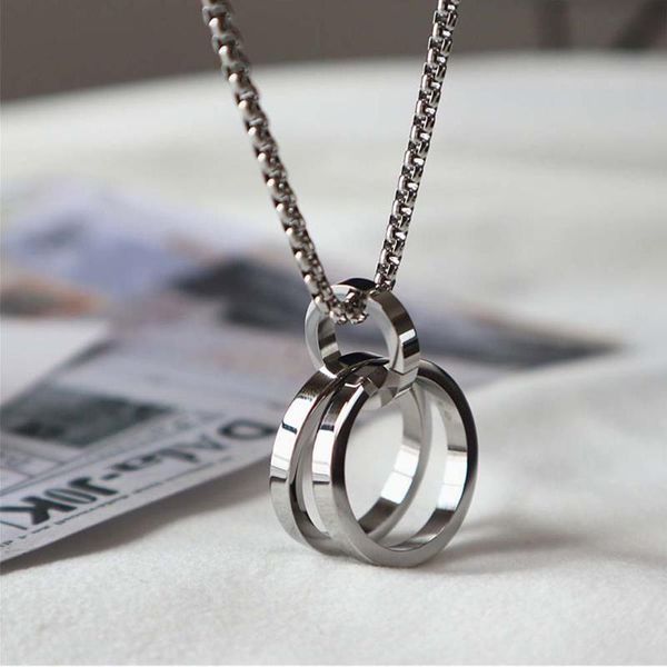 fashion ring pendant necklace for men and women stainless steel necklace accessories simple couple pendant, Silver
fashion ring pendant necklace for men and women stainless steel necklace accessories simple couple pendant, Silver
