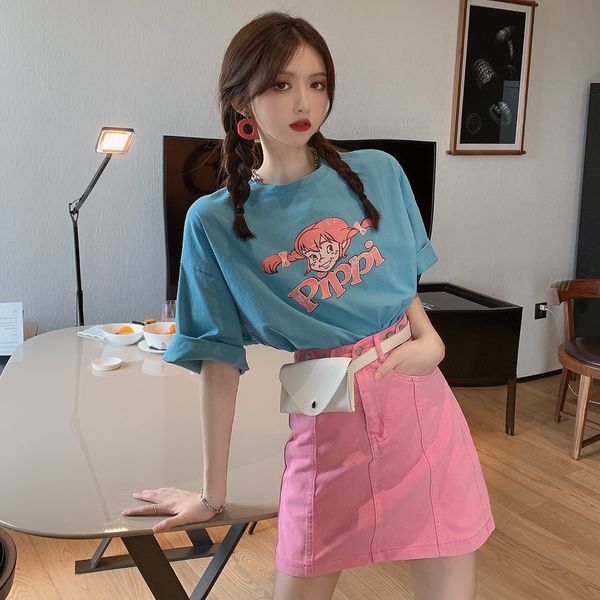 fd7id k1mg new bf women's t-shirt 2020 blue summer t-shirt korean style loose short-sleeved student ins super bottoming fashion naxtd, White
fd7id k1mg new bf women's t-shirt 2020 blue summer t-shirt korean style loose short-sleeved student ins super bottoming fashion naxtd, White