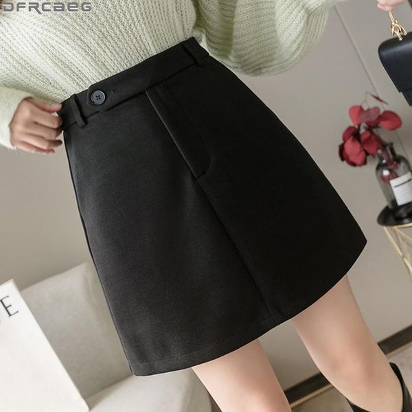skirts casual a-line mini women's 2021 winter woolen high waist skirt female loose streetwear button brown black mujer faldas
skirts casual a-line mini women's 2021 winter woolen high waist skirt female loose streetwear button brown black mujer faldas