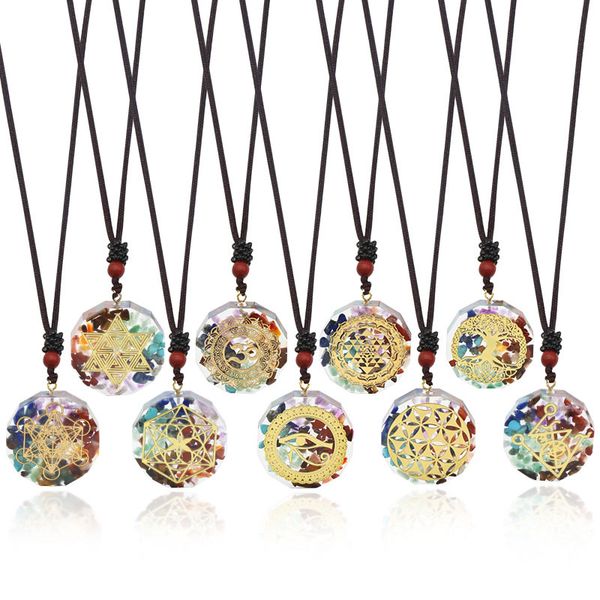 yoga symbol coated resin colorful stone beads pendant necklace healing jewelry for men men rope chain, Silver
yoga symbol coated resin colorful stone beads pendant necklace healing jewelry for men men rope chain, Silver